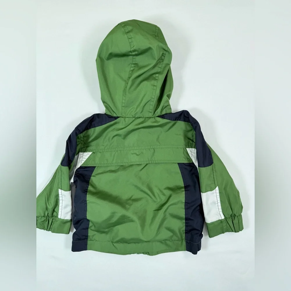 LONDON FOG Baby Boys’ Y2K 00s Green Hooded Windbreaker Outdoors Gorpcore‎ 12M